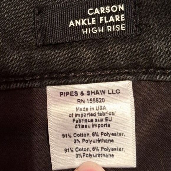 Veronica Beard Black Carson Ankle Flare High Rise Jeans Size 32 - Picture 16 of 16